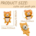 Miniatyrbilde 2 av 5: 50 stk Søte Katt Push Pins Dekorative Tommeltapper Dyr Push Pins