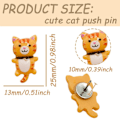 Miniatyrbillede 2 af 5: 50 stk Søde Katte Push Pins Dekorative Tommelfinger Knapper Dyr Push Pins