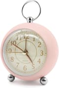 (Rosa färg) Retro Analog Väckarklocka Dubbelklocka Väckarklocka Icke-