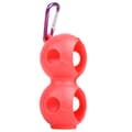 Bærbar silikon golfballholder med klips, veskeholder for 2 baller