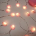 Miniatyrbillede 2 af 5: LED kærlighedslysstreng værelsesdekoration blinkende pige hjertelys