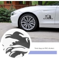 Miniatyrbillede 4 af 4: 4 stk. Hunde Bilstickers Vandtæt PVC Bilstickers Sort Hvid DXGHC