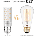 Pikkukuva 2 / 7: LED-lamput E27 12W 2700K Lämmin valkoinen, vastaa 120 W hehkulamppua