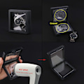 Miniatyrbillede 6 af 6: Sort 3D flydende ramme displaybeslag, 20 smykkedisplaybokse