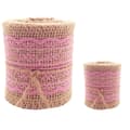 2 st Naturjute med Spets (Rosa)