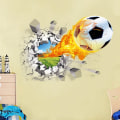 Miniatyrbild 2 av 5: 3D Basketboll Fotboll Väggdekaler Dekorativa Bildekaler Mura