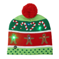 Miniatyrbillede 1 af 5: Farverig LED strikket lys julehue (Jule-Peberkage