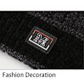 Miniatyrbillede 5 af 7: Mænds Fint Ribbet Fleeceforet Termisk Vinterstrikket Beanie Hat, B