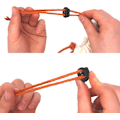Miniatyrbillede 5 af 6: Snorrebåndsstopper, 2 Huller, 20 x 18 mm, Hul 4 x 4 mm, Ideel til Ø 3 mm