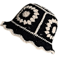 Miniatyrbild 1 av 5: Virkad Bucket Hat för Kvinnor Handgjord Vikbar Floppy Be DXGHC