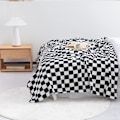 Miniatyrbillede 5 af 5: Buffalo Plaid Fleece Tæppe (70*140cm, Sort) - Plaid Flannel DXGHC