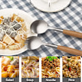 Miniatyrbillede 5 af 5: 2 stk. Salatserveringer i Rustfrit Stål, Træ Salatserveringer  DXGHC