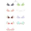Miniatyrbilde 4 av 5: Ramløse Dragonfly-vingesolbriller Mote Dame Retro Transparent