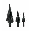 Miniatyrbillede 1 af 5: Trinbor Bit Sæt 3 Dele 4-12mm/4-20mm/4-32mm, HSS Nitrid Spir