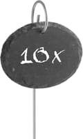 Set med 10 Skifferväxtplattor, Individuell Märkning av Växter och He
