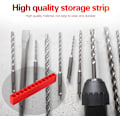Miniatyrbillede 4 af 5: 5 stk. 12 Hulls Bits Holder Bit Opbevaringsstrimmel Hex Skaft Skruetrækker C