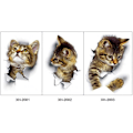 Miniatyrbild 4 av 5: Hål-Se Söt Katt 3D Väggdekal Badrum Toalett Barnrum Dekoration