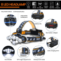 Miniatyrbilde 2 av 6: Ladeskjorte med 8 lysmoduser, Super Lys 8 LED Hodelykt