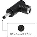 Miniatyrbilde 2 av 5: 2 stk DC strømforsyningadapter, 90 graders vinkel DC-adapter 4,0 mm x 1,7 DXGHC