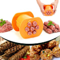 Miniatyrbillede 1 af 5: En-tryks cevapcici Pølsemaker Fylder, 7 Pølser Ad gangen Tryk Håndlavet Hotdog Kødkødstrimler Maskine Former Non Stick
