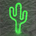 Miniatyrbilde 6 av 6: Neon-skilt i kaktusform, USB/batteridrevet, akryl veggdekor