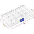 Miniatyrbillede 2 af 5: 2 stk. Plastik Opbevaringsboks, Transparent Rum Opbevaring Bo DXGHC
