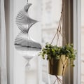 Pikkukuva 4 / 5: Kierteinen soikea tuulipeli metalli puutarhakoriste 360 astetta DXGHC