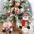 Miniatyrbillede 1 af 4: 3 stk. Julepynt Gitterkugle Knapper Stor Elg Snemand Ch