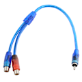 Miniatyrbillede 5 af 5: En til to lydkabel 1RCA hun til to RCA han AV-kabel en f