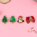 Miniatyrbilde 5 av 5: 4 stk. juleelg-bue hårklipp julekolleksjon jul