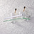 Miniatyrbillede 1 af 7: Badeværelsesglashylde Aluminium Hærdet Glas 8MM Ekstra Tyk 1 Stk