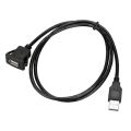 Miniatyrbilde 5 av 5: 2-pakks firkantet USB 3.0-panel med enkelt port, flush montering, forlengelse DXGHC