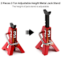 Miniatyrbild 3 av 5: 2 st Metall 3 Tons Simulerad Domkraft Höjdjusterbar Reparationsfäste Scenverktyg Lyftjack för 1/10 T