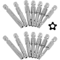 Miniatyrbillede 1 af 5: Hex Skaft Torx Stjerne 5-Punkts Bit Skruetrækker T10-T40 Magnetisk Sikker
