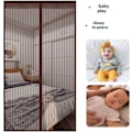 Miniatyrbillede 4 af 5: Magnetisk Dørskærm, Dørskærm Net, Dørskærm Magnetisk Lukning, Opgraderet Udvidet Velcro + Hæk, Robust Net - P