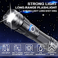 Miniatyrbillede 2 af 6: USB genopladelig xhp70 nødblysflashlight p50 stærk lys