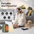 Miniatyrbild 3 av 6: Intelligent Elektrisk Värmefläkt Eldstad, 1200W Bärbar Låg N