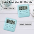 Miniatyrbillede 6 af 6: Digital Timer med Ur/Vækkeur Funktion 3 i 1, Magnetisk Ki
