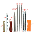 Miniatyrbillede 2 af 3: 9-delt Universal Bærbar Savkædeslibningssæt, 5/32\" (4mm) / 3/
