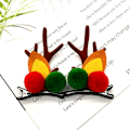 Miniatyrbillede 1 af 3: 2 stk. Glædelig Jul Hjortehorn Hårspænde Elgøre Bell Clips Søde H DXGHC