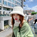 Miniatyrbild 3 av 7: Vinterfårfäll Mocka Hinkhatt Fluffig Fuzzy Varm Hatt Plysch Fisk