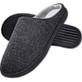 Miniatyrbild 1 av 5: Svarta Unisex Memory Foam Tofflor för Män och Kvinnor Varma Wate DXGHC