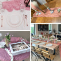 Miniatyrbillede 6 af 6: Pink Rynket Chiffon Bordløber 90x300cm Krøllet Bhoeme Bord
