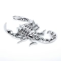 Pikkukuva 2 / 6: 1 kpl Kromattu Metallimerkki Hopeinen Skorpion 3D Auton Takaluukkuun
