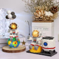 Miniatyrbillede 4 af 6: Rum Micro Byggeklodser Rummandsfigurer Astronaut med Displ