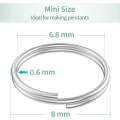 Miniatyrbilde 2 av 7: 500 stk 8 mm Dobbelsløyfe Splitthøringer Mini Metallring Con