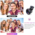Miniatyrbilde 4 av 5: Profesjonelt 2-i-1 Objektiv Universal Klips 37mm Mobiltelefon Objektiv 0.45x 49uv Super Vidvinkel + Makro HD Objektiv for Alle Smarttelefoner