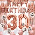 Miniatyrbillede 1 af 7: 30 års fødselsdag pynt, frynseforhæng, Happy Birthday banner