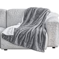 Miniatyrbillede 2 af 5: Sofa Pude Fleece Tæppe - 130x160 Grå Sofa Pude, Sherpa B