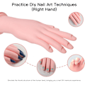Miniatyrbild 4 av 7: Nagelträning hand, nagelkonst träningshand flexibel rörlig protes